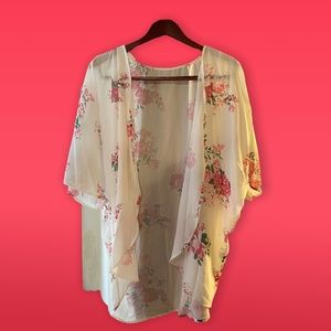 Medium flower kimono wrap